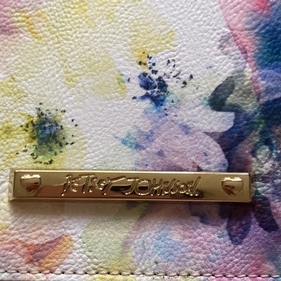 Betsy Johnson Floral Watercolor Clutch Wristlet - Picture 3 of 9